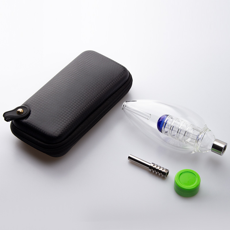 Zipper Case OD 63mm Delux Smoking Pipe Kits Titanium Quartz Ceramic Tips Nail Water Deluxe Glass Bong-image-443561046
