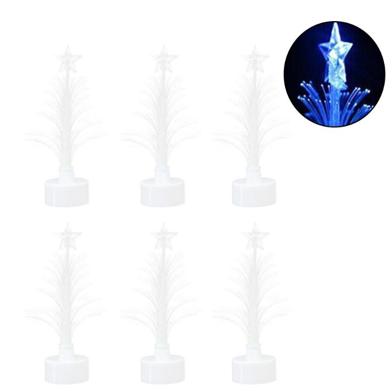 

Christmas Decorations 6pcs Colorful Tree LED Glowing Home Party Decoration Gift