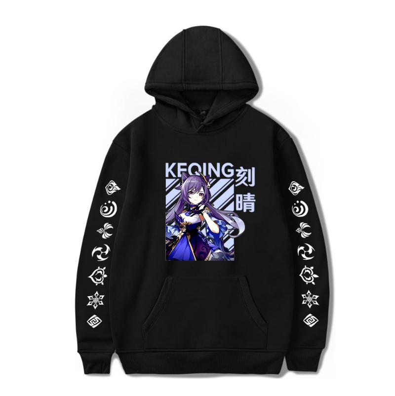 

Men's Hoodies & Sweatshirts Male Female Genshin Impact Casual Hoodie Jacket Black Autumn Clothes Oversize Boys Tops Pullovers Fashion