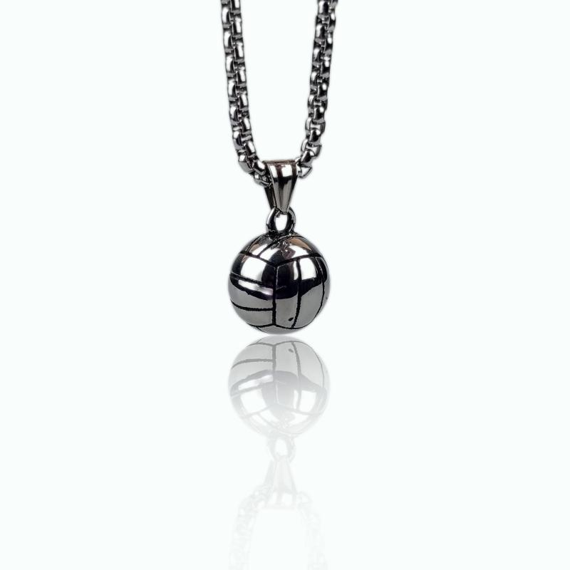 

Pendant Necklaces Fashion 2021 Trend Volleyball Jewelry For Women Simple Men's Chain Necklace Hip Hop Stainless Steel Gift