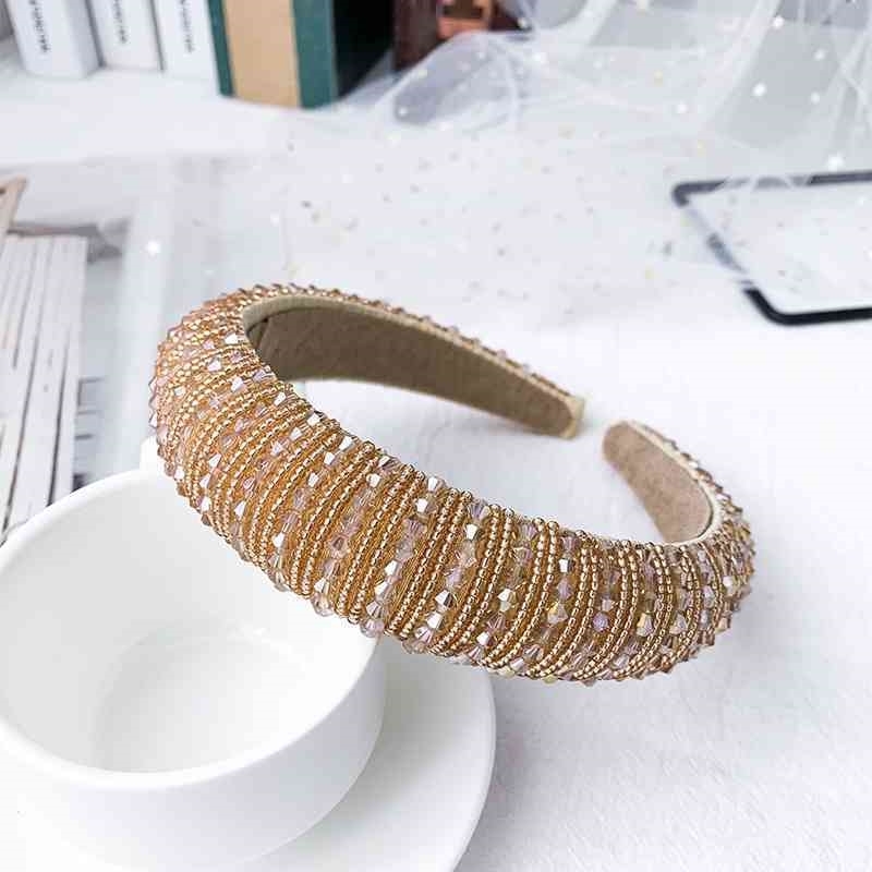 

edge Headdress press wide resin beads sponge hair hoop hot sales