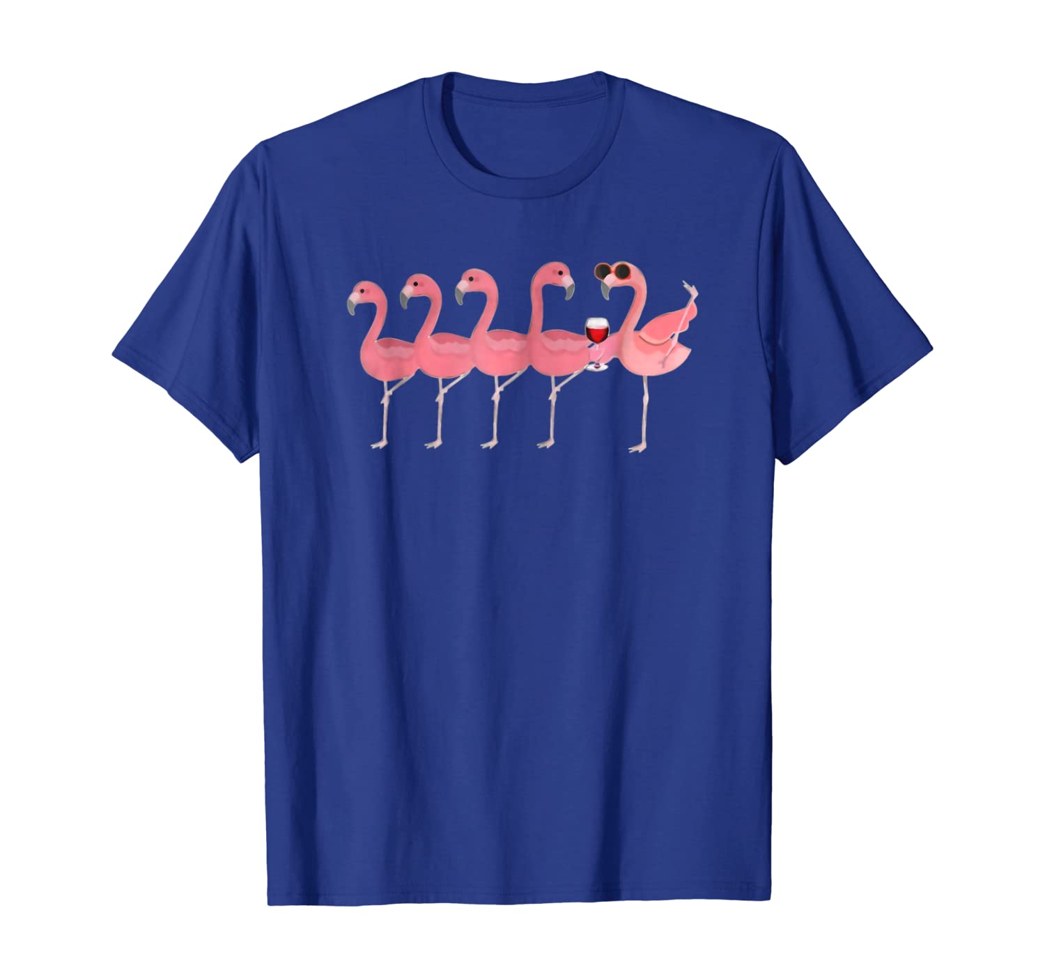 

Funny Flamingo Wine Shirt Flamingo Cheer Drinking Party Tee, White;black