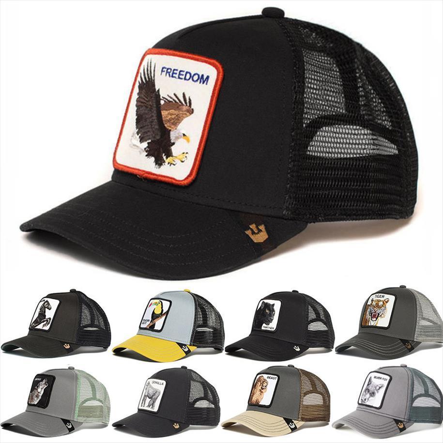Animal Freedom Panther Mesh Cap Tiger Cotton Baseball Trucker Dad Hat Toucan Snapback Summer Stallion Outdoor Net Caps