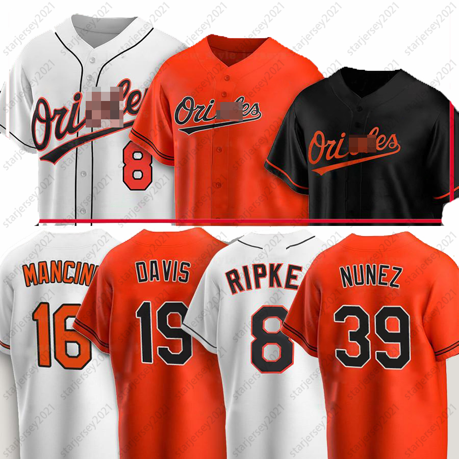 

8 Cal Ripken Jr. 16 Trey Mancini Baseball Jerseys 19 Chris Davis 5 Brooks Robinson 11 Jose Iglesias 60 Mychal Givens Ryan Mountcastle Earl W, Blue;black