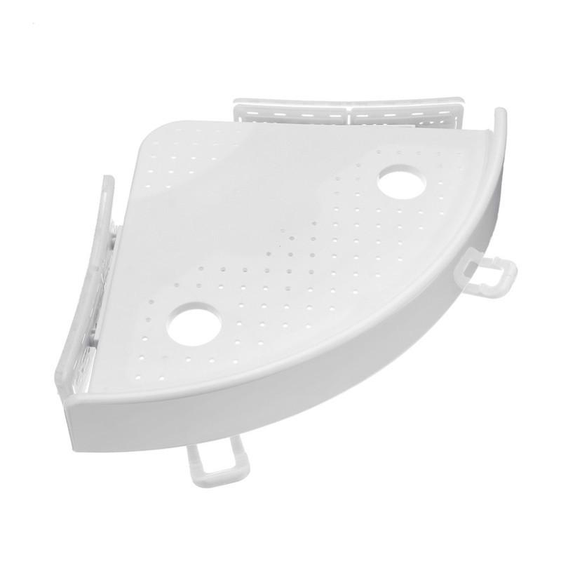 

Bathroom Shelf Organizer Corner Shower Caddy Shelves Storage Rack Wall Holder Shampoo White