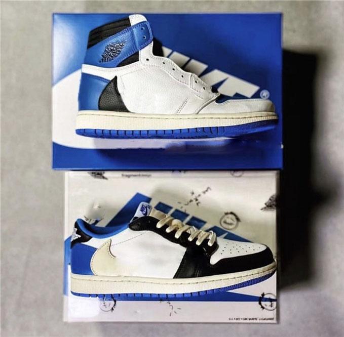 

2021 Authentic Fragment Travis Scott High OG Shoes SP Military Blue Cactus Jack TS Sail Black Shy Pink Men Women Outdoor Sports Sneaker 1Top