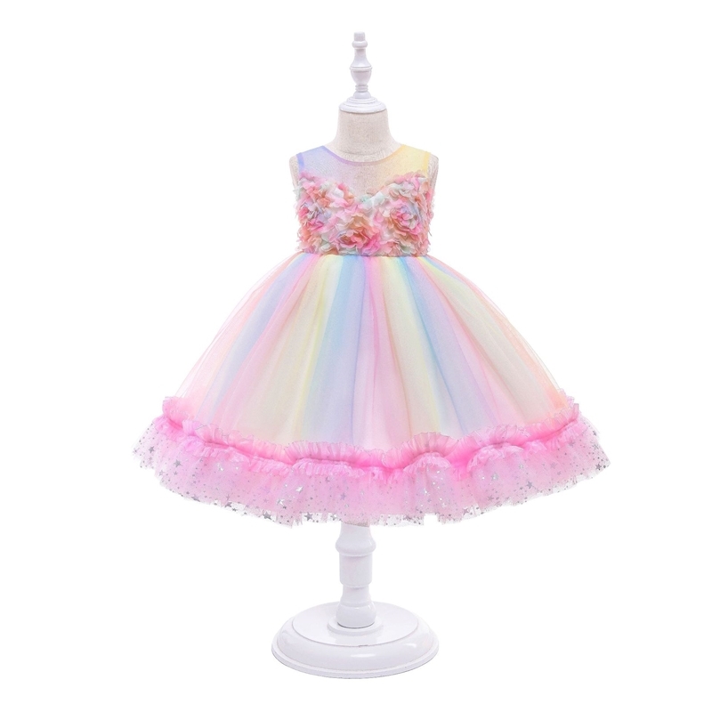 

2021 summer new Girls' wedding dress Lolita children's Princess Dress, Pink