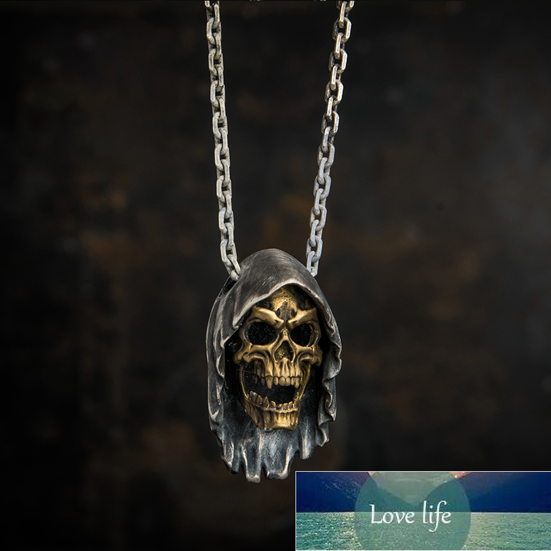 

Men's New Fashion Metal Punk POP Prime Domain Death Skull Pendant Necklace Retro Personality Jewelry Gift Collar Factory price expert design Quality Latest
