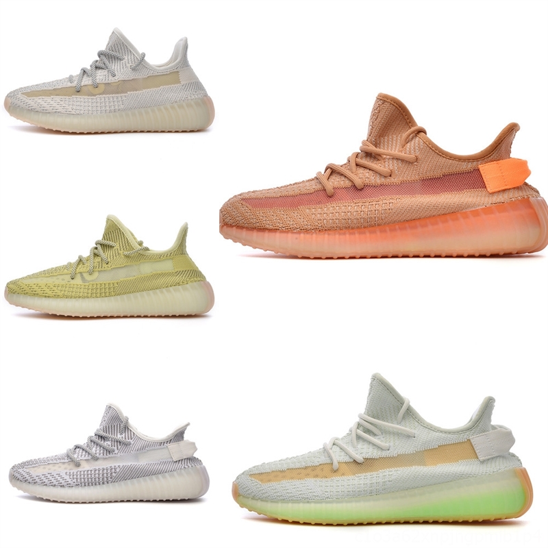 JslZ8 withSocksYecheil KanyeWest Running Shoes Reflective Green Men Cloud Women White Black Static Full 350 KanyeWest 350 v2 shoe Sneaker-image-699368940