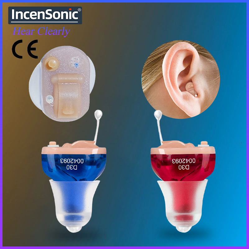 

Hearing Aids Audifonos ITC 8 Channels Invisible In Ear D30 Digital Hearing Aid Sound Amplifers Adjustable Ear AidsScouts