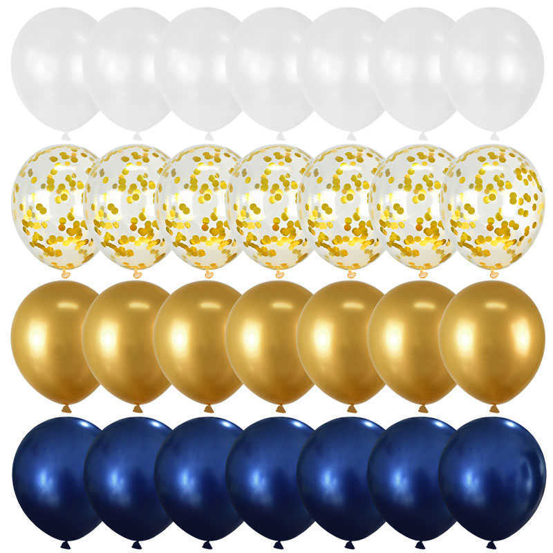 

40pcs Navy Blue Balloon Set Wedding Kids Birthday Party Latex Confetti Balloons Garland Graduation Party Decoration Baby Shower Y0929