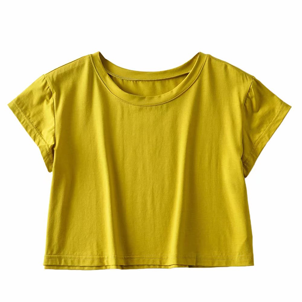 

Women's Sweaters 2021 summer most recent basic design solid close-fitting short-sleeves shirt for women, Red.