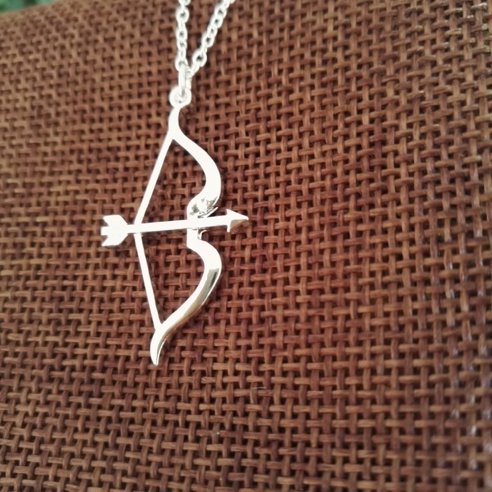 

20pcs fashion Bow Arrow Necklace Charm Jewelry Archery Archer SanLan