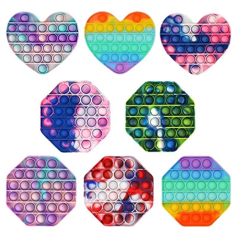 

US Stock, Push Bubble Sensory Fidget Toy Autism Squishy Stress Reliever Toys Adult Kid Unicorn Wholesale