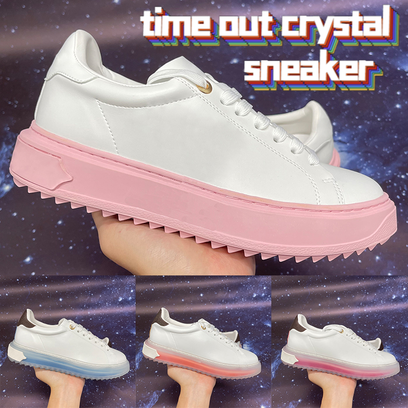 

2021 time out crystal sneaker Luxucy womens casual shoes university blue pink white orange fashion women Design sneakers Size 35-40, Bubble wrap packaging