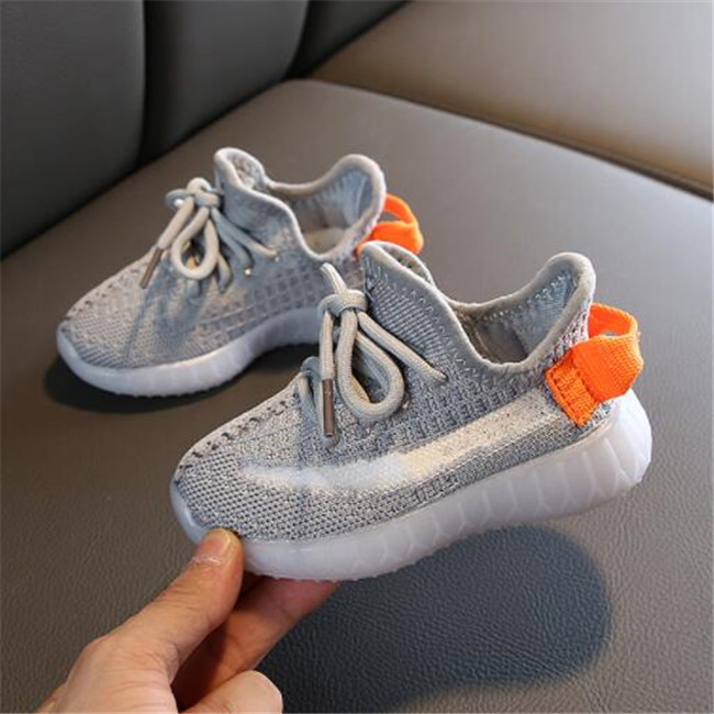 

Kids Sneakers Glow in the dark Clay Black White Mesh Shoes for Boys Girls Teens Breathable Children Sports Running Shoes Eur 22-35, Brown