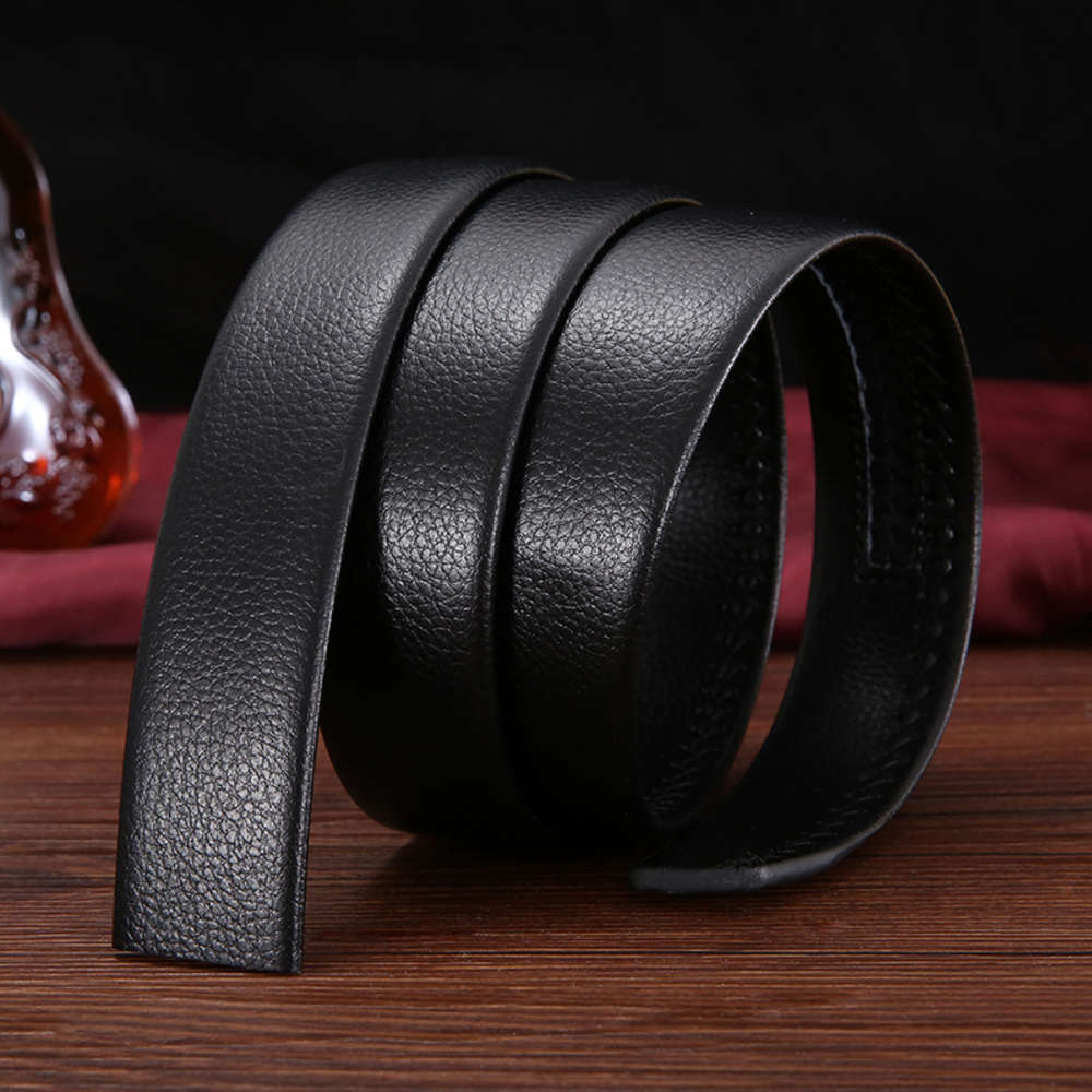 

Automatic Men's Buckle Headless Belt Body Pvc Litchi Free Business, Black;brown