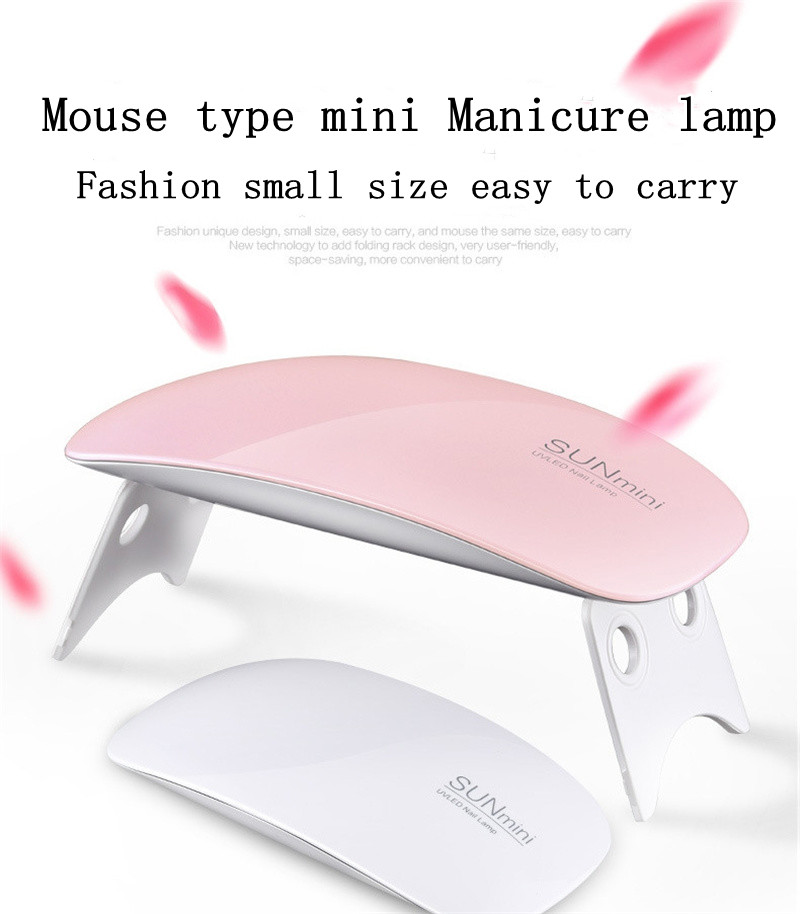 

Manicure lamp mouse mini finger therapy LED beads USB power bank