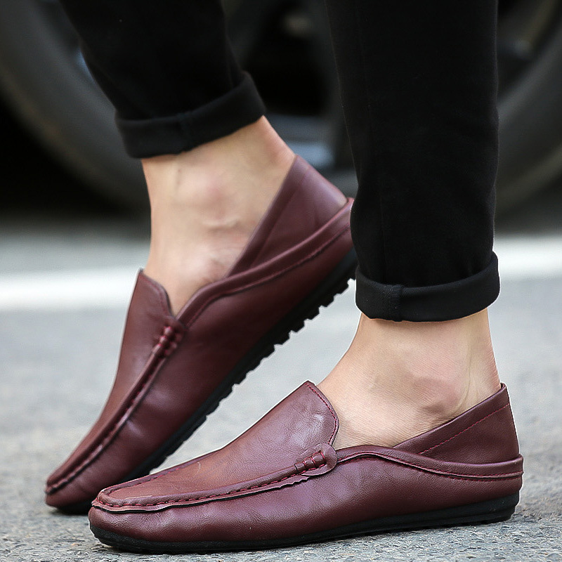 

wine red leather fashion shoes Normal walking A02 men hot-sell breathable student young casual sneakers size 39 - 44, As pic