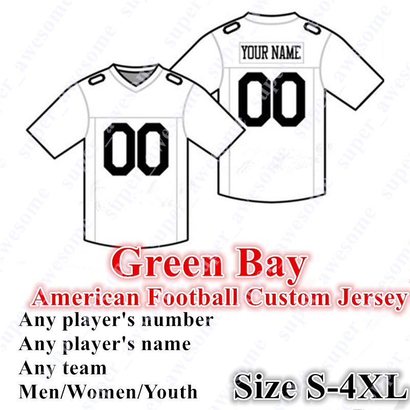 

4XL CUSTOM Football Jersey Eric Stokes Aaron Rodgers Love A. J. Dillon Aaron Jones Kylin Hill Davante Adams Randall Cobb Amari Rodgers Donald Driver Reggie White Favre, Green with mesh