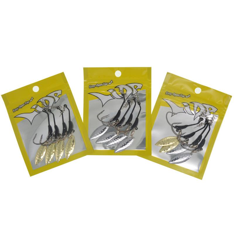 

Ufishing 4pieces/Bag Jig Head Fishing Hooks 2g 4g 7g Swimming Fishhook Barbed Worm Lure Hook Texas Rigs Accessories