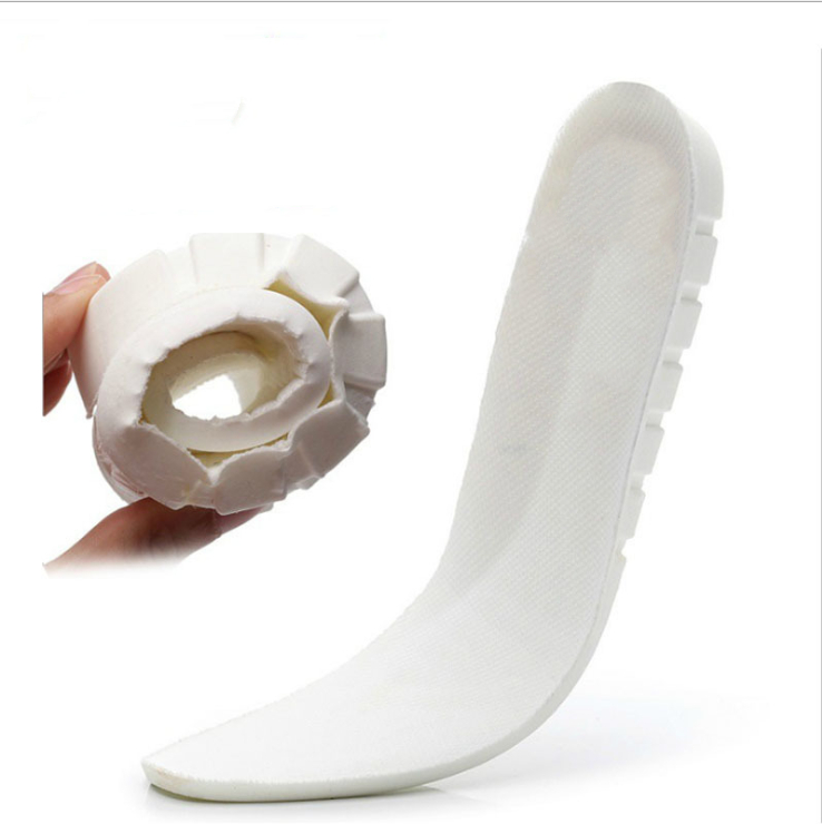 

Men's women's comfortable, soft, deodorant and shock-absorbing latex insoles, White;pink