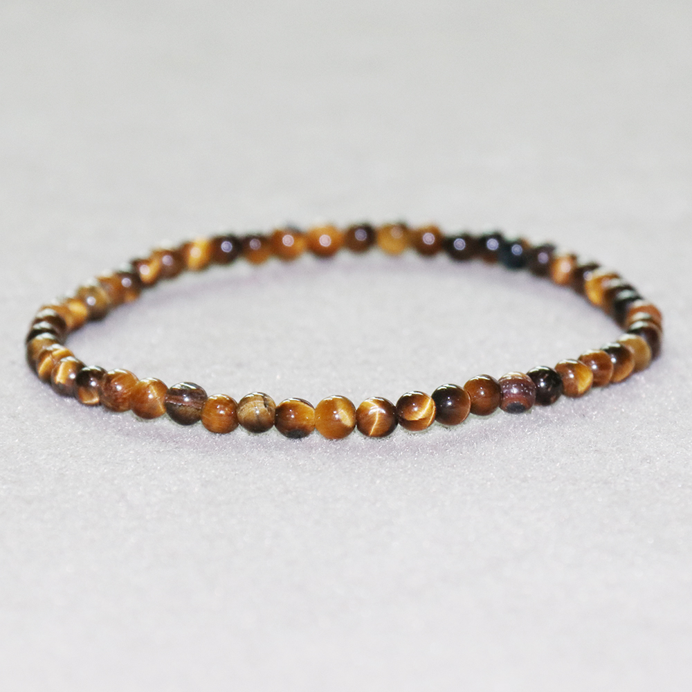 

MG0014 Wholesale 4 mm Mini Gemstone Bracelet A Grade Tiger Eye Stone Bracelet Yoga Energy Protection Jewelry, Black