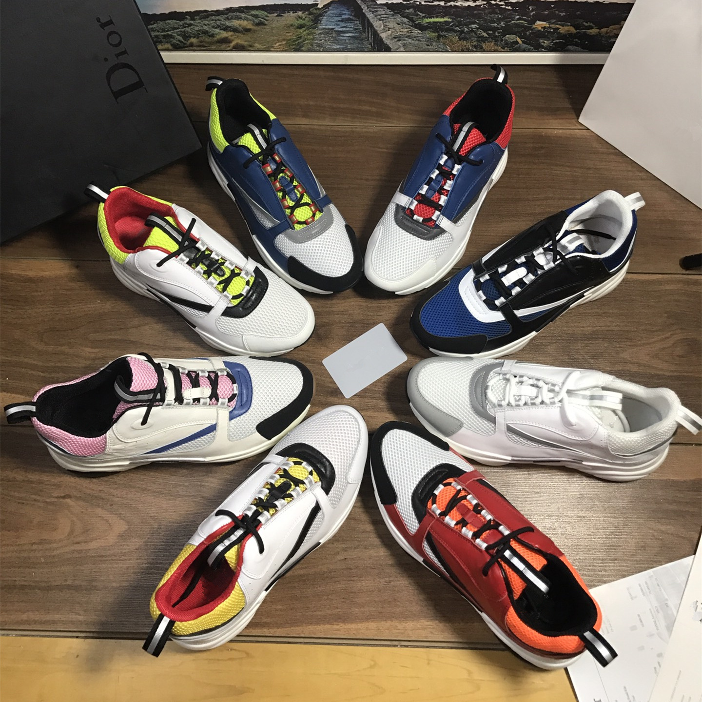 

Designers B22 Oblique Men Women Causal Shoes Low Top Sneakers Platform Technical Leather Trainers Fashion Lace -up Soft Splicing Stylist Shoe With Box
