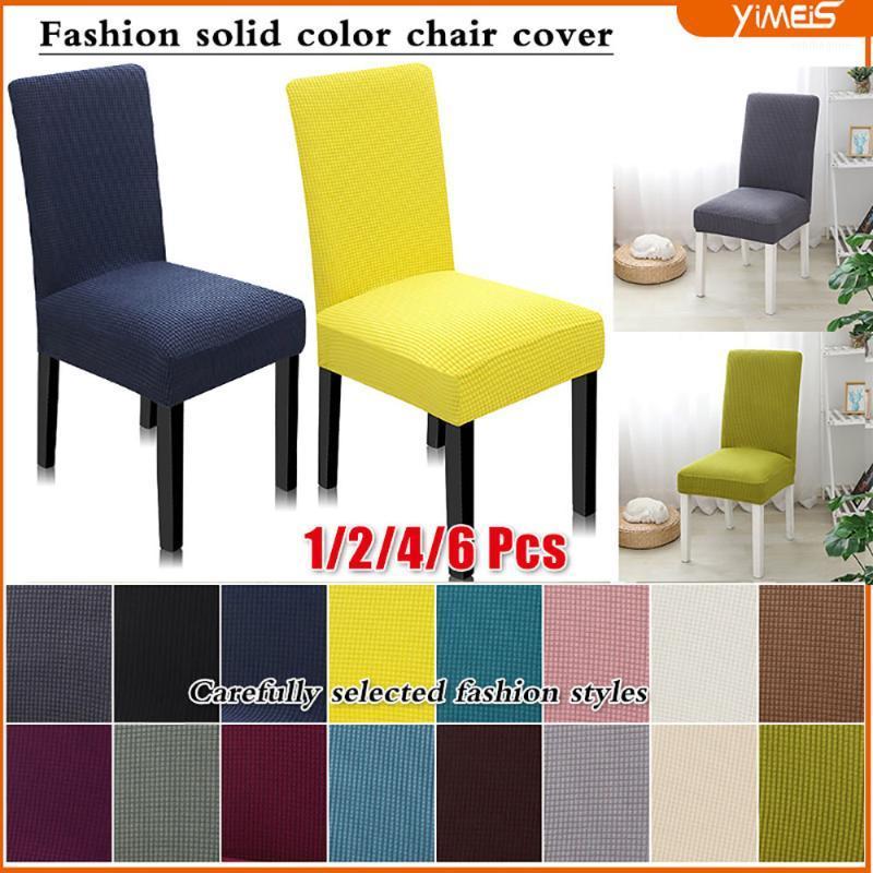 

Chair Cover Spandex Jacquard For Wedding Dining Room Office Banquet Housse De Chaise 1/2/4/6 Pcs Covers