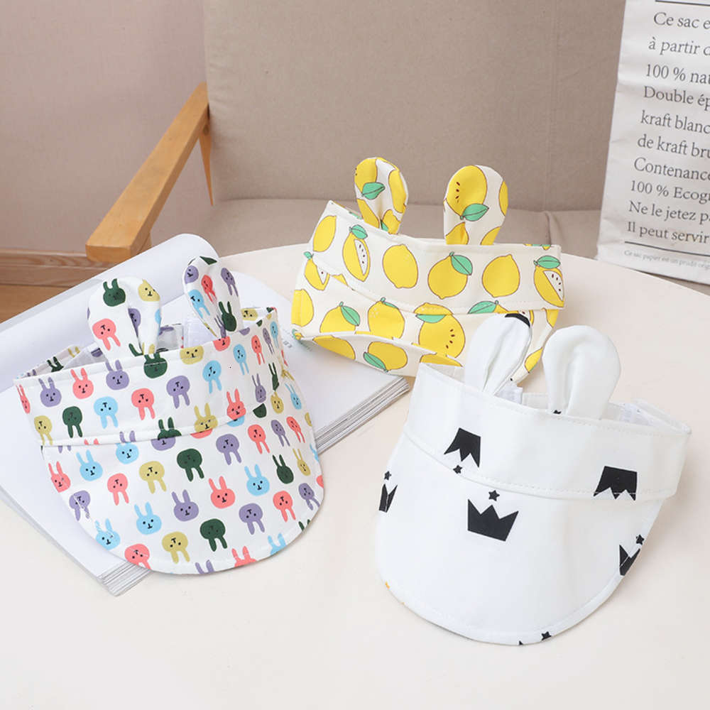 

Children's sun hat boys spring and summer girls Sun Hat Baby sky Big Brim tide, Yellow