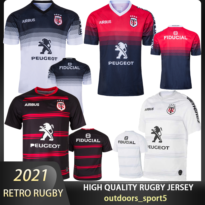 

2019 2020 2021 Adult Super Rugby Jersey Le Stade Shirt Toulouse Maillot Camiseta Maglia Tops S-5XL Trikot Camisas Stade Toulousain, Black