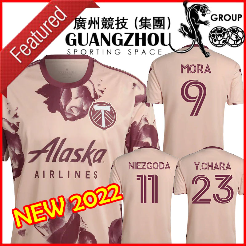 

NEW 2022 2023 MLS Portland Timbers Soccer Jersey MORA NIEZGODA YIMMI Y.CHARA Away Pink Heritage Rose Kit Major League 22 23 Football Shirt BLANCO WILLIAMSON ASPRILLA, Away patch