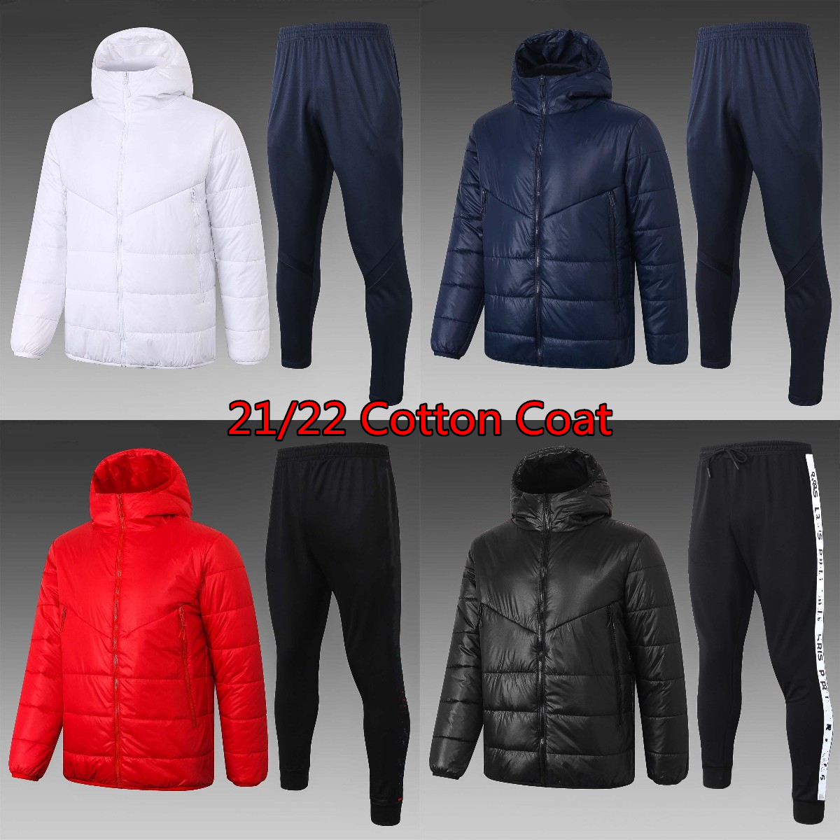 

21 22 paris Down Jacket hoodie VERRATTI sweater sportwear Jorden tracksuit soccer Cotton coat MBAPPE Icardi football shirt Winter clothes