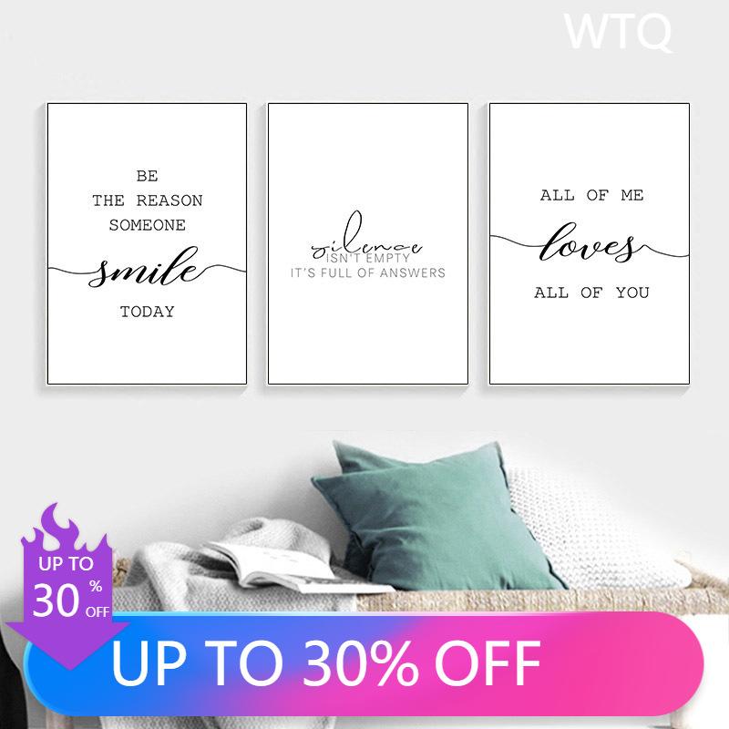 

Paintings Black White Canvas Poster Motivational Quotes Print Wall Art Painting Minimalist Pictures Modern Home Room Decoration