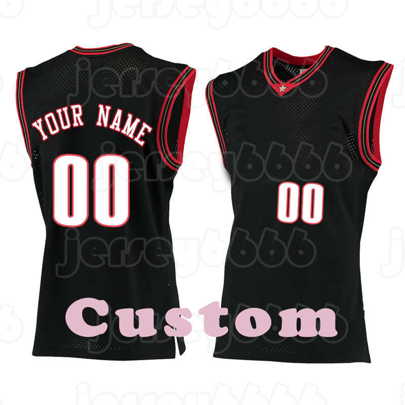 

Mens Custom DIY Design personalized round neck team basketball jerseys Men sports uniforms stitching and printing any name and number stripes all black 2021