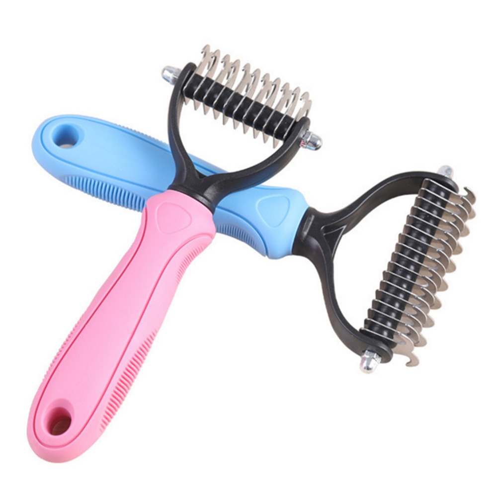 

Pet Dog Fur Hair Knot Cutter Remover Rake Brush Metal Blade Puppy Cat Grooming Comb