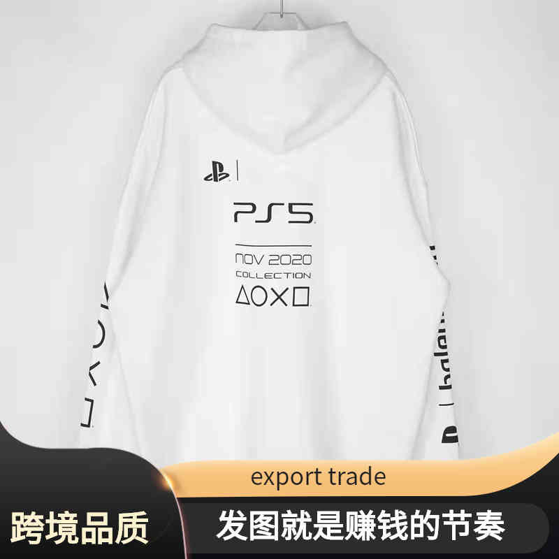 

Paris Fashion Brand 2021 Autumn Winter New Hoodie Ps5 Co Bred Style b Men's Women's Loose, White
