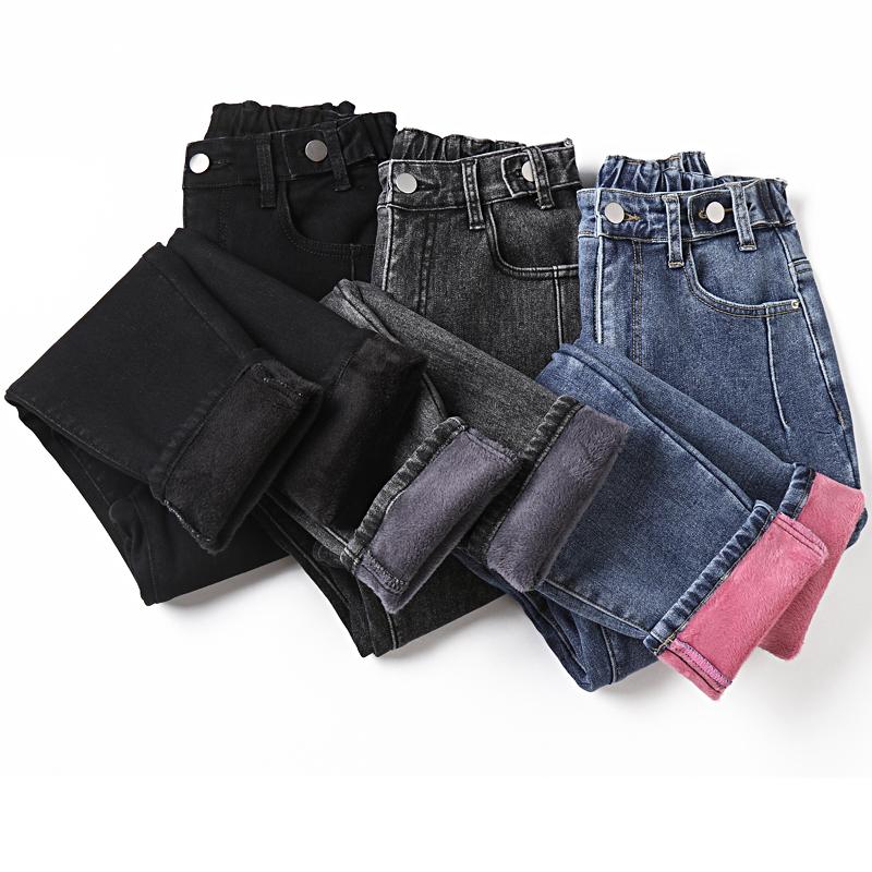 

Women' Jeans Plus Size -5xl Women Winter Thick Fleece Slim Skinny Keep Warm Velvet Soft High Quality Female Pencil, Black