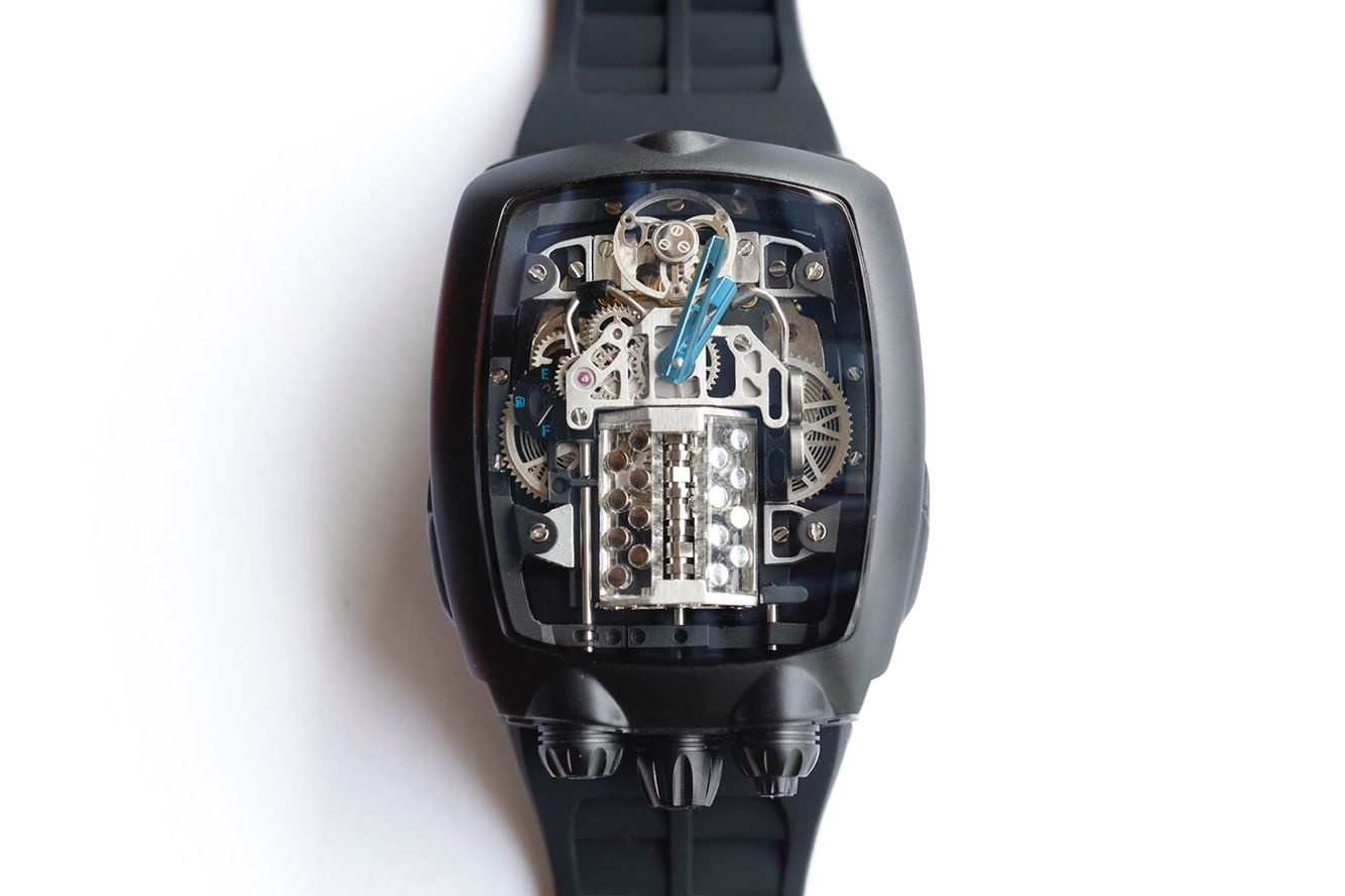 

Men's watch sapphire crystal mirror mechanical explosive machine automatic chain machine movement tape discount 44mm, Black