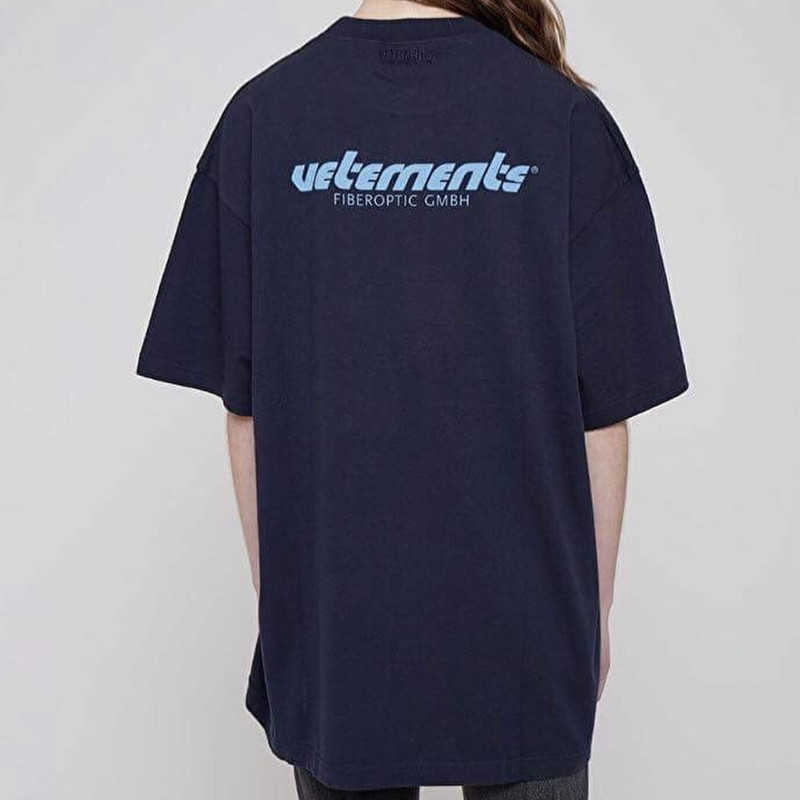 

Vetements T-shirt GMBH Men Women Double Calender Print Vetements T shirts Back Embroidery Tee X0628