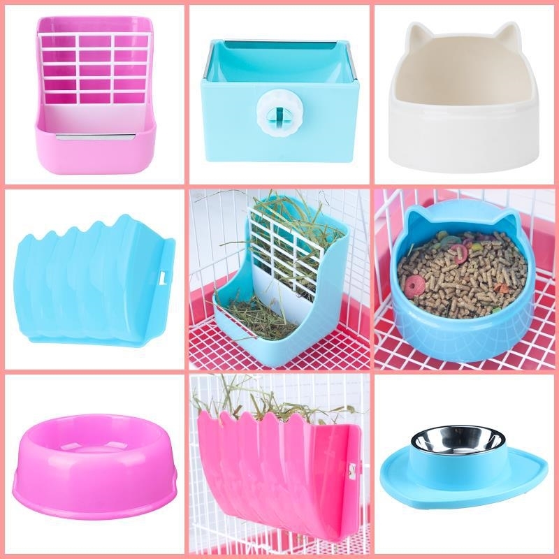 

Rabbit box basin Dutch pig chinchilla hamster feed bowl rabbit food fixed anti pickling pet supplies grass rack