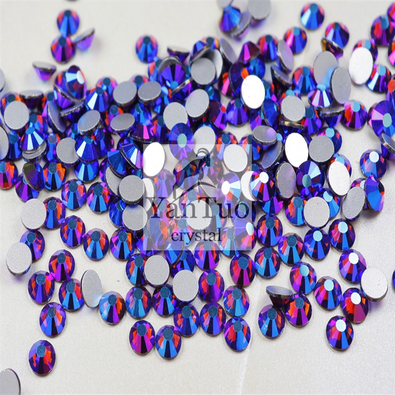 

Wholesale Amethyst AB Flatback Rhinestones Non Hotfix Strass Glue On Nail Art Decoration