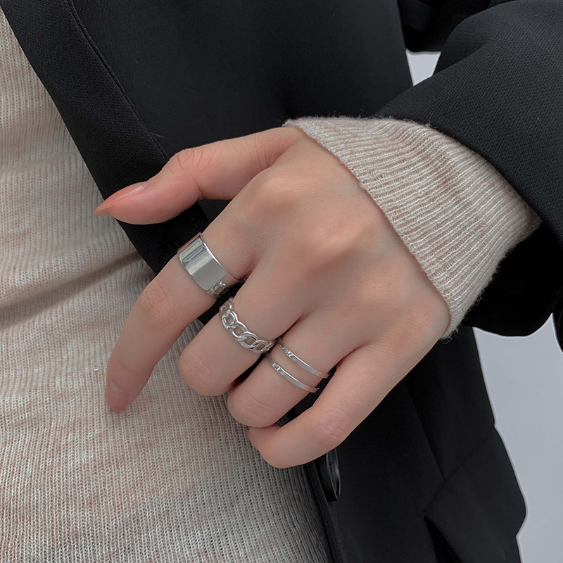 Jiezi057 Ring Female Light And Decoration Design Small Tail Little Finger Ring Finger Ins Boom Senior Contracted Ring Female Tempe-image-706254127