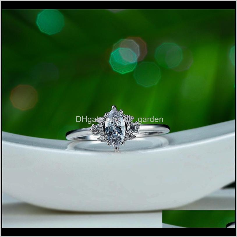 

Cute Female Crystal Small Zircon Stone Sier Color Bridal Engagement Ring Vintage Wedding Jewelry Rings For Women Drop Delivery 2021 T1M5Z