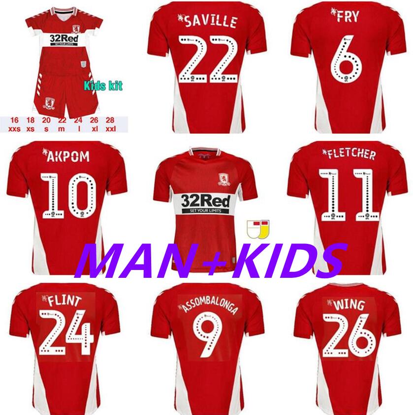 

21/22 men kids kit MIDDleSBRouGH Soccer jersey 2021 2022 FRY FLETCHER Ashley Michael AKPOM FLINT SAVILLE WING ASSOMBALONGA football shirts t, Black;yellow