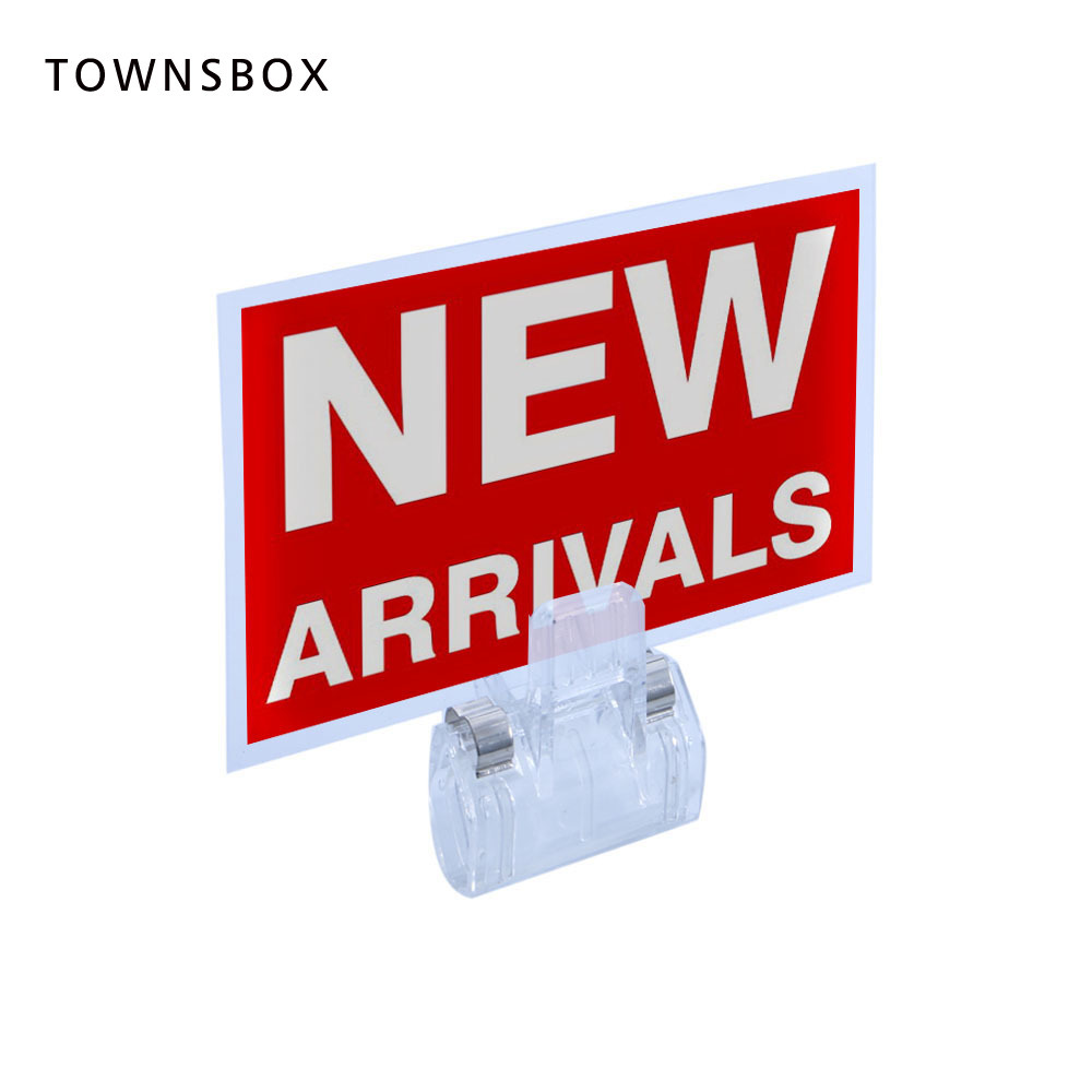 Retail Shelf Edge Store Aisle Sign Clip Frame Displays Table Top Label Price Tag Holders Gripper On Tube | Loripos-image-754128266