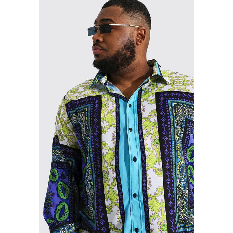 

Hip-hop style men's long-sleeved shirt high-quality comfortable fit fashion travel office entertainment, White;black