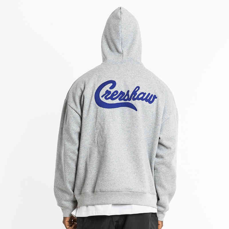 

of feel Fog God double line Crenshaw co branded TMC essentials men's and women's hooded sweater fashion 1669, Black