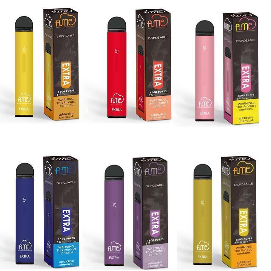 

Fume Extra 15 colors Disposable Device Pod Kit 1500 Puffs 850mAh Battery 5ml Cartridge Vape Empty Pen Vs Puff Bar Plus XXL