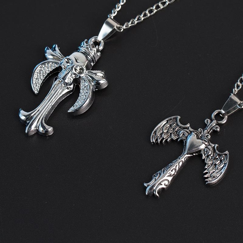 

Pendant Necklaces Japanese Anime One Piece Necklace Fashion Cosplay Luffy Pirate Skull Metal Rope Chain Choker Jewelry Gifts Souvenir